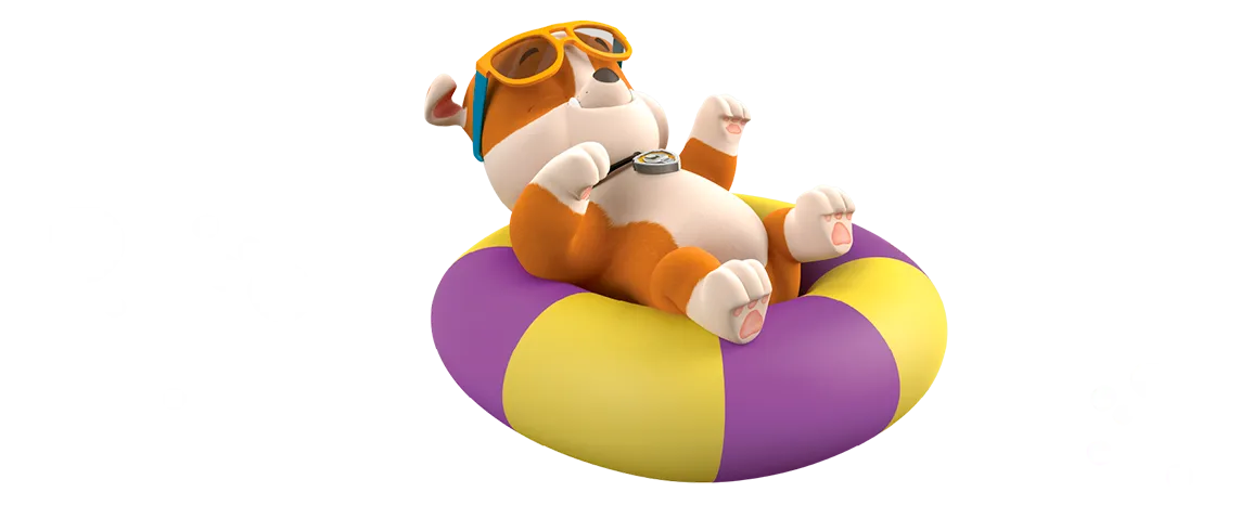 Chase de PAW Patrol es uno de los personajes icónicos en el parque acuático Aqua Nick Riviera Maya