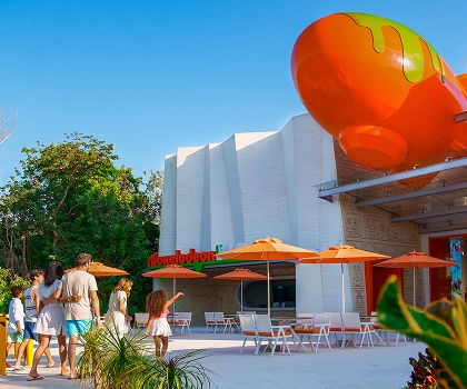 Tu entrada Fun Ride incluye snacks y el restaurante Nick Bistro del parque acuático Aqua Nick Riviera Maya