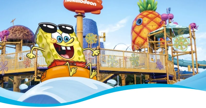 Tu entrada Fun Ride incluye snacks y el restaurante Nick Bistro del parque acuático Aqua Nick Riviera Maya